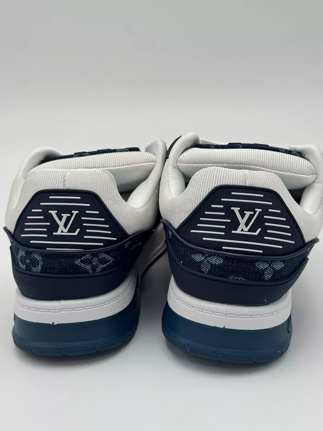 Louis Vuitton LV Trainer" dark blue monogram denim"