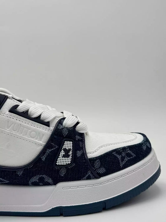 Louis Vuitton LV Trainer" dark blue monogram denim"