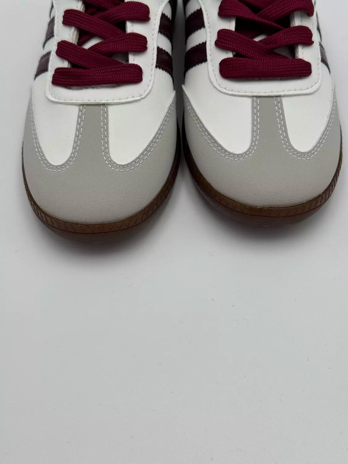 Adidas Samba OG (white and burgundy colorway)