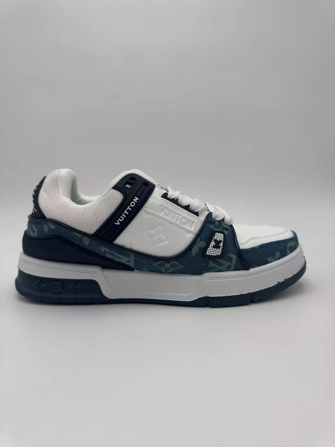 Louis Vuitton LV Trainer" monogram denim.B"