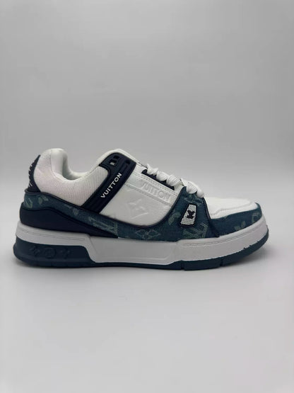 Louis Vuitton LV Trainer" monogram denim.B"