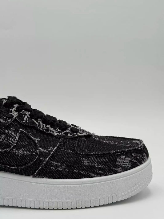 Nike Air Force1 "Black& Grey Denim"