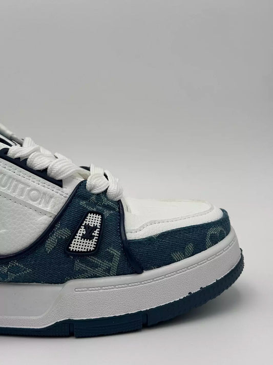 Louis Vuitton LV Trainer" monogram denim.B"