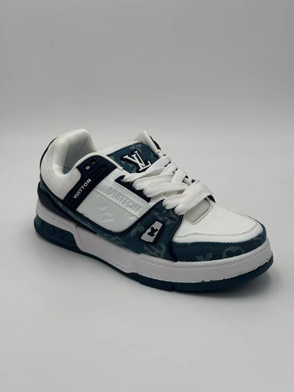 Louis Vuitton LV Trainer" monogram denim.B"