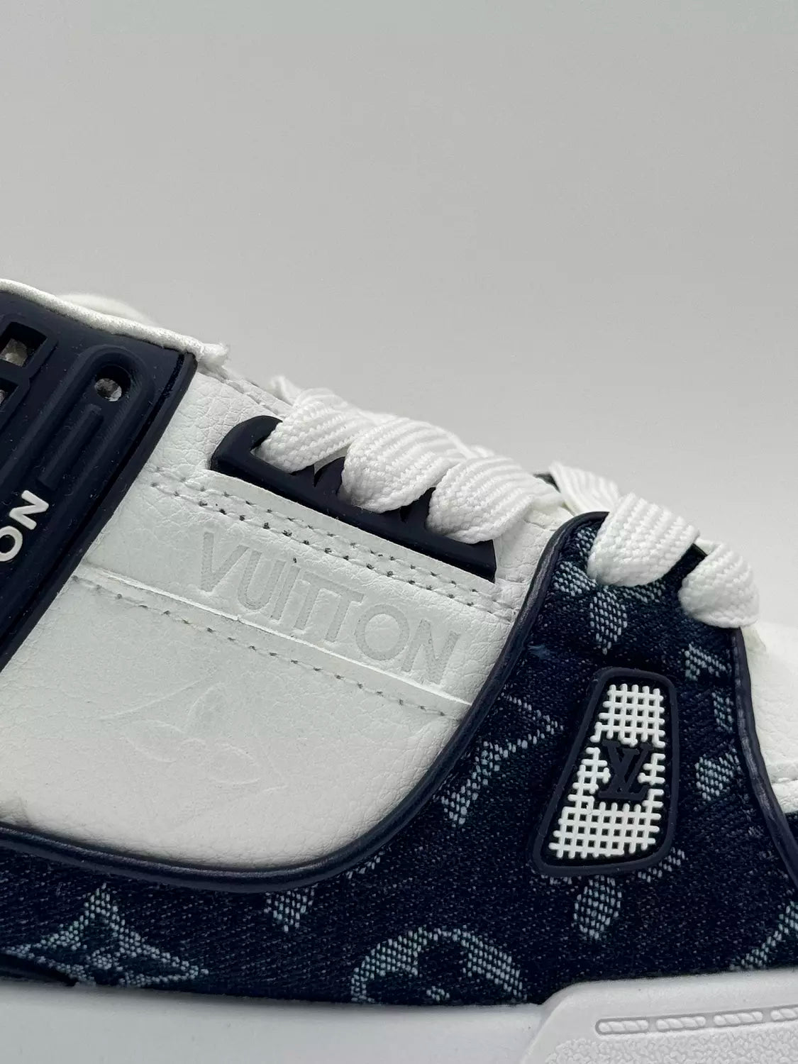 Louis Vuitton LV Trainer" dark blue monogram denim"