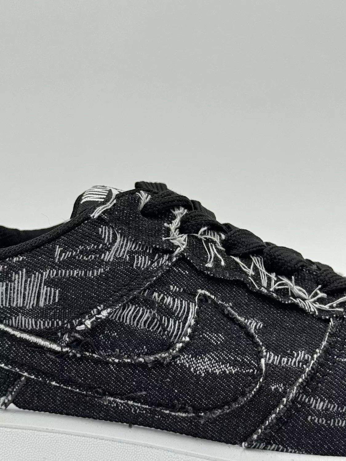 Nike Air Force1 "Black& Grey Denim"