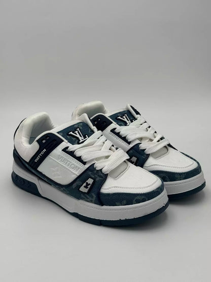 Louis Vuitton LV Trainer" monogram denim.B"