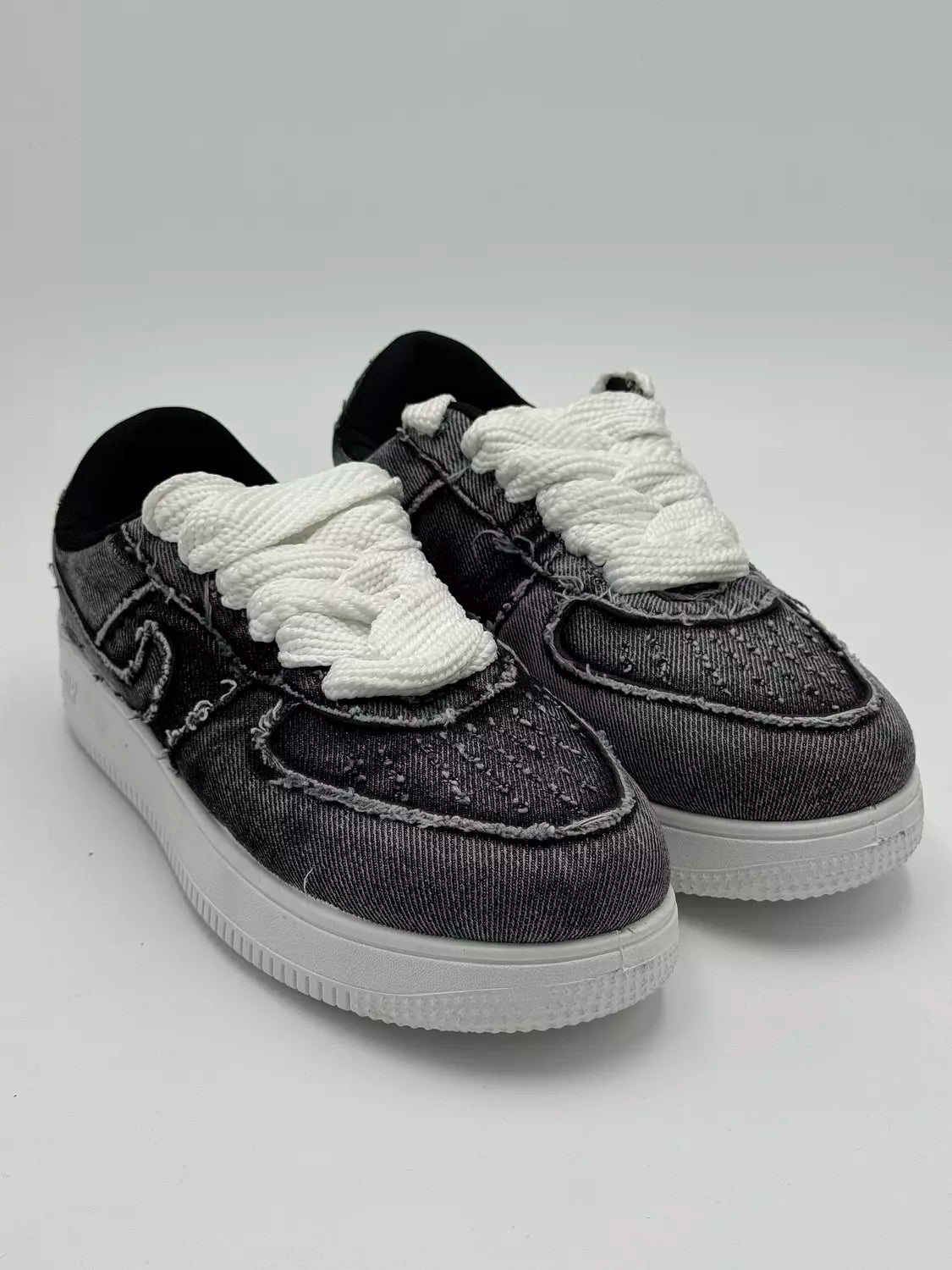 Nike Air Force1 "Full Black Denim"