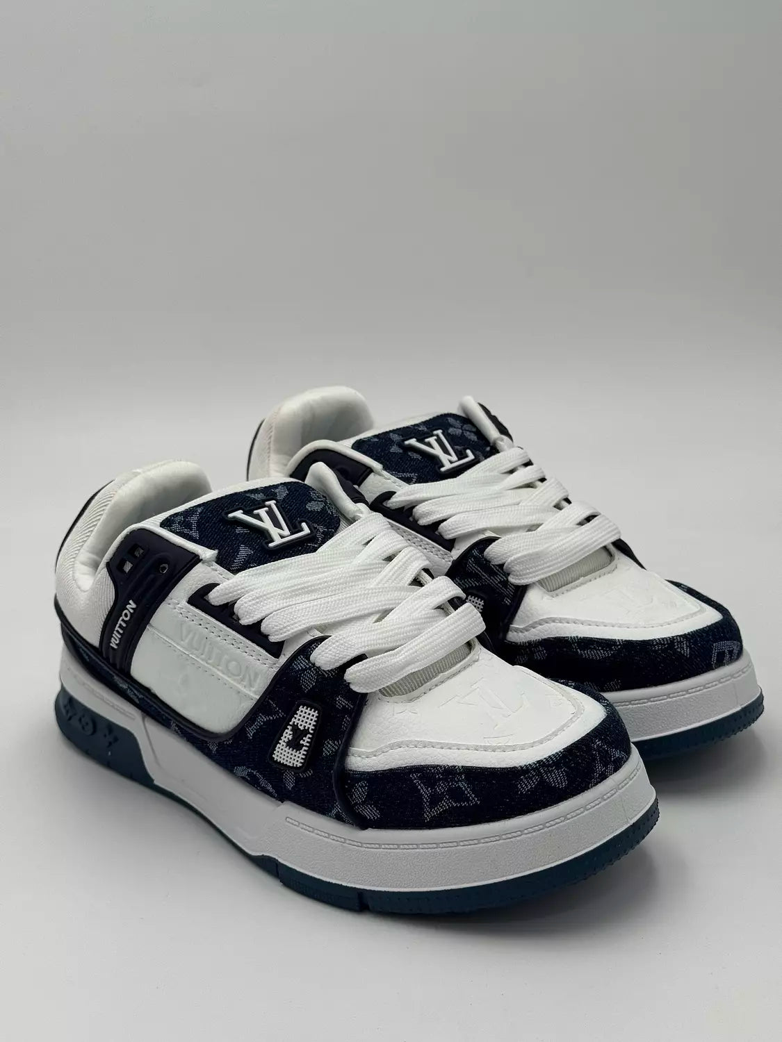 Louis Vuitton LV Trainer" dark blue monogram denim"