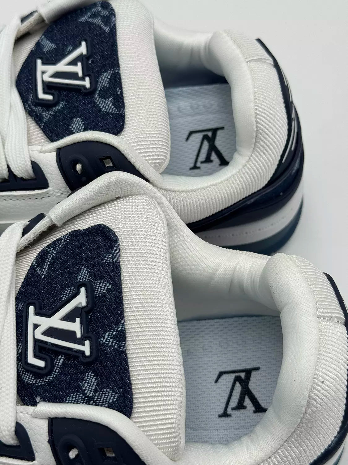 Louis Vuitton LV Trainer" dark blue monogram denim"