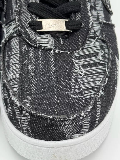 Nike Air Force1 "Black& Grey Denim"