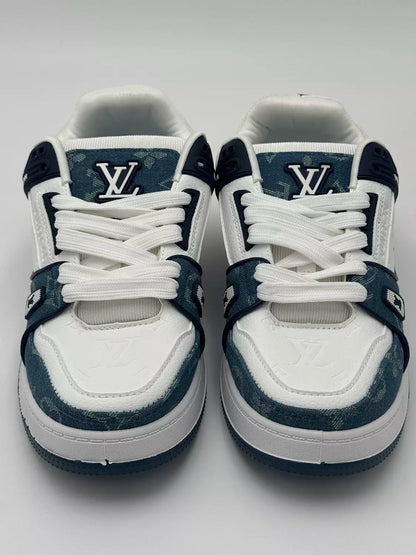 Louis Vuitton LV Trainer" monogram denim.B"
