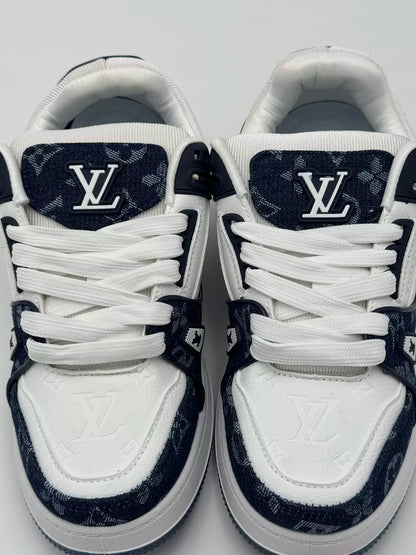 Louis Vuitton LV Trainer" dark blue monogram denim"