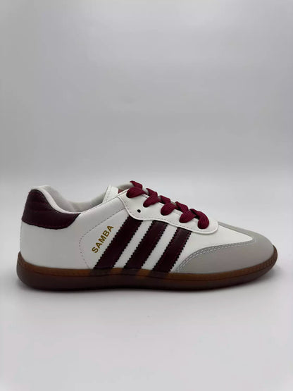 Adidas Samba OG (white and burgundy colorway)