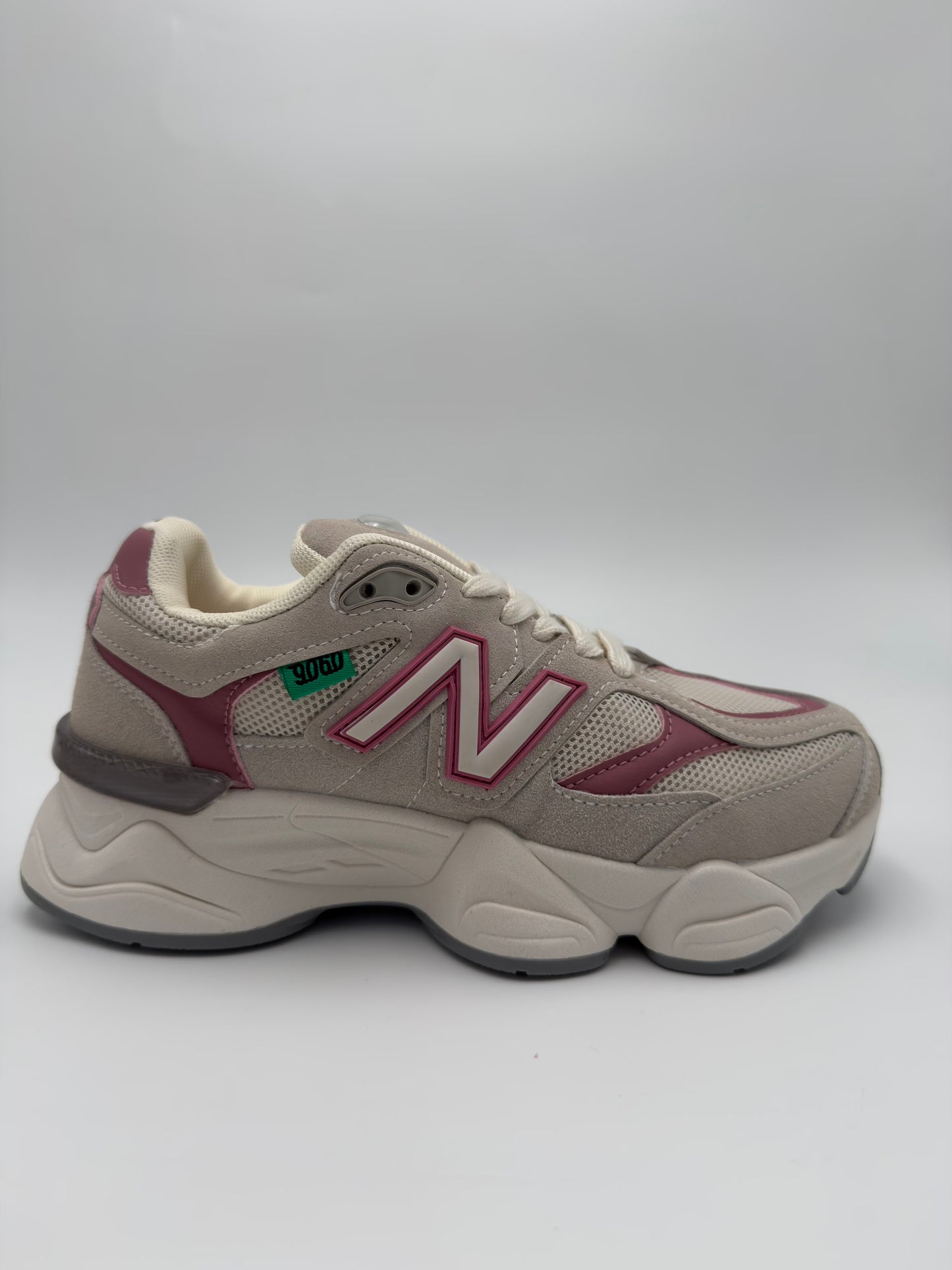 New Balance 9060 "light beige& burgundy colorway"