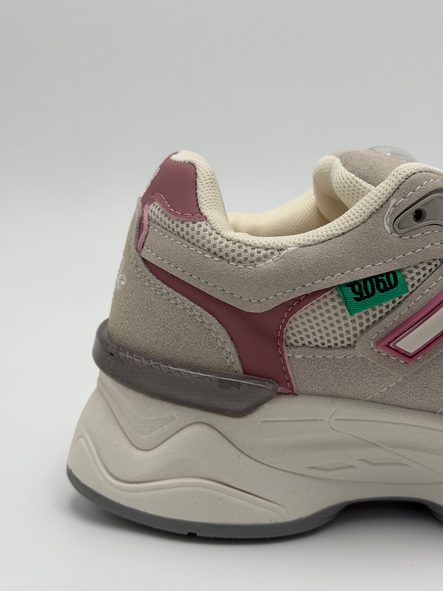 New Balance 9060 "light beige& burgundy colorway"