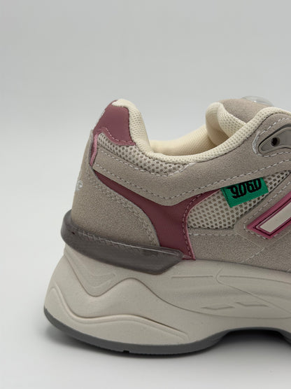New Balance 9060 "light beige& burgundy colorway"