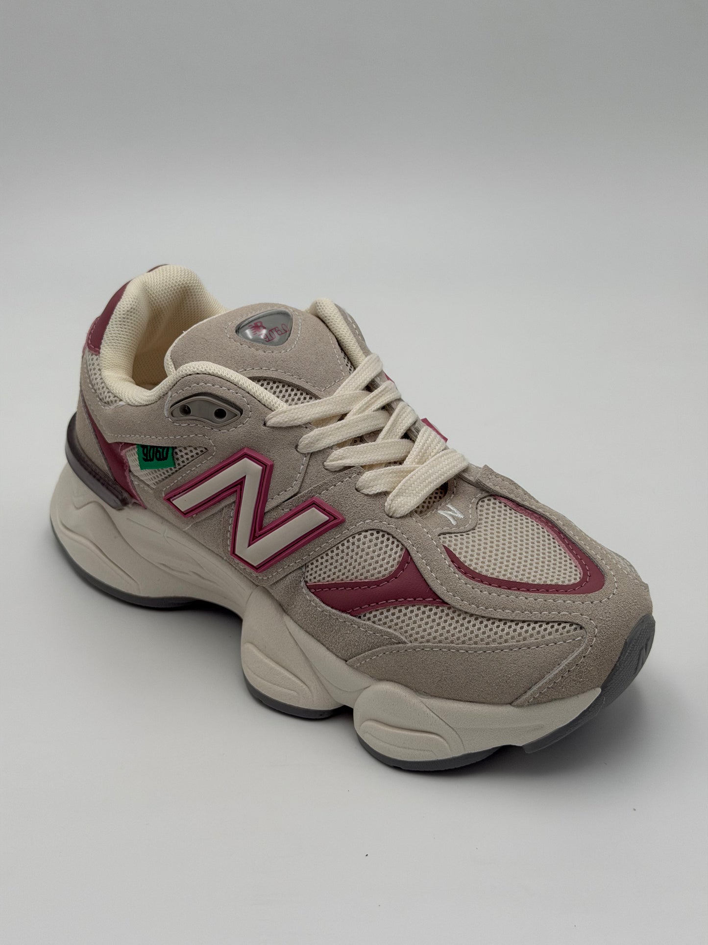 New Balance 9060 "light beige& burgundy colorway"