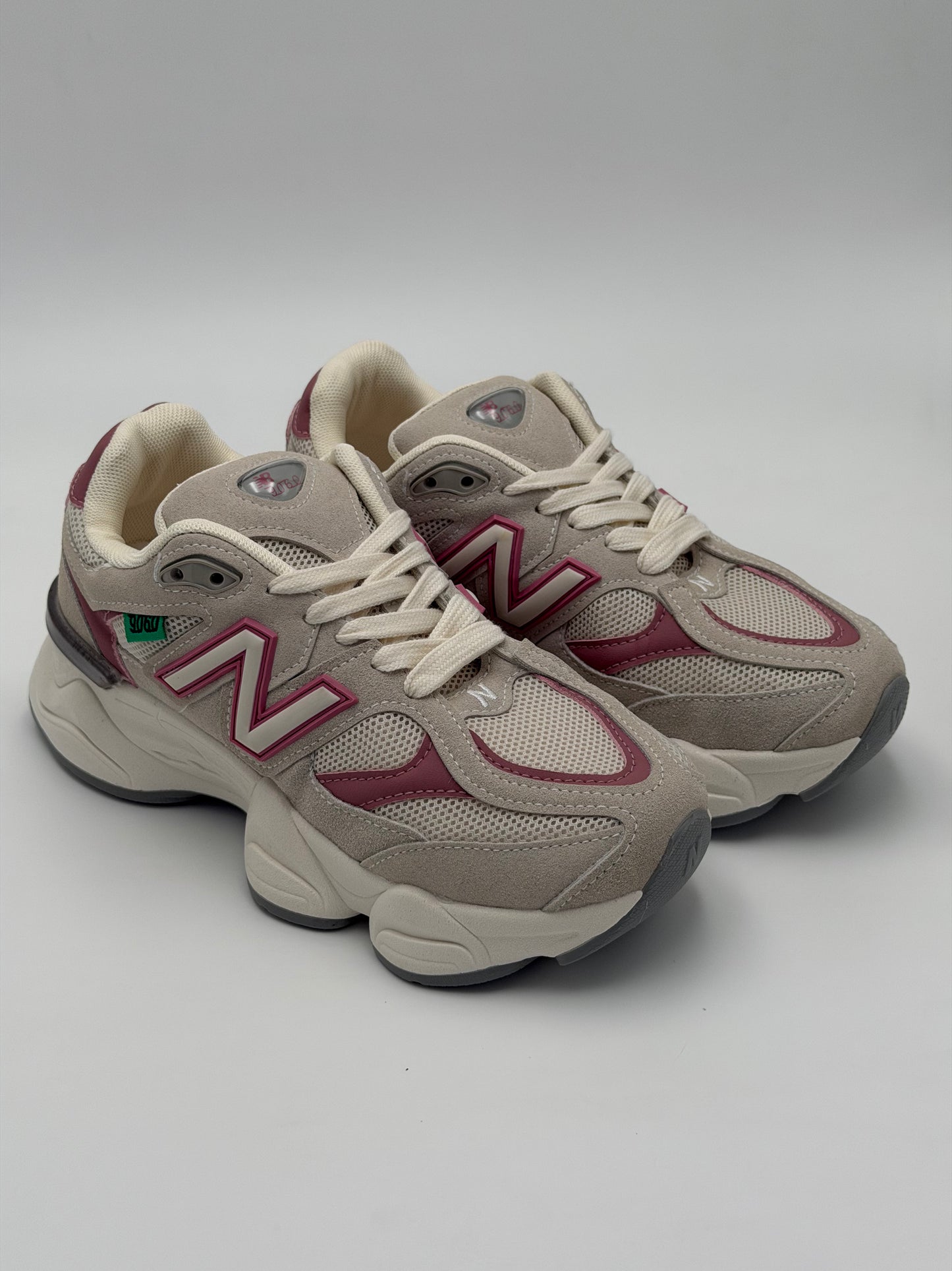 New Balance 9060 "light beige& burgundy colorway"
