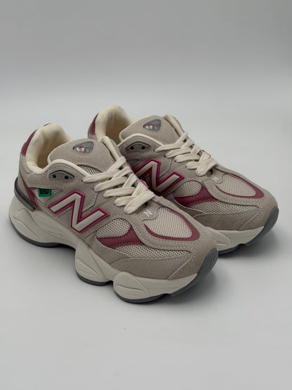 New Balance 9060 "light beige& burgundy colorway"