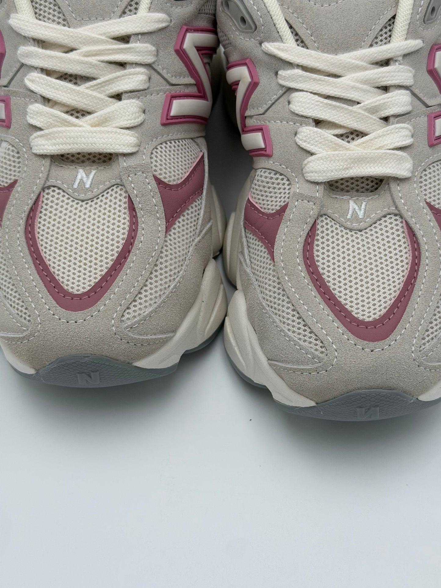 New Balance 9060 "light beige& burgundy colorway"