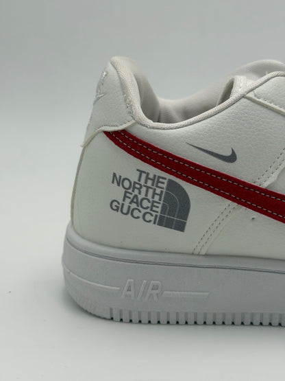 Nike AIr Force X North Face "red swoosh"