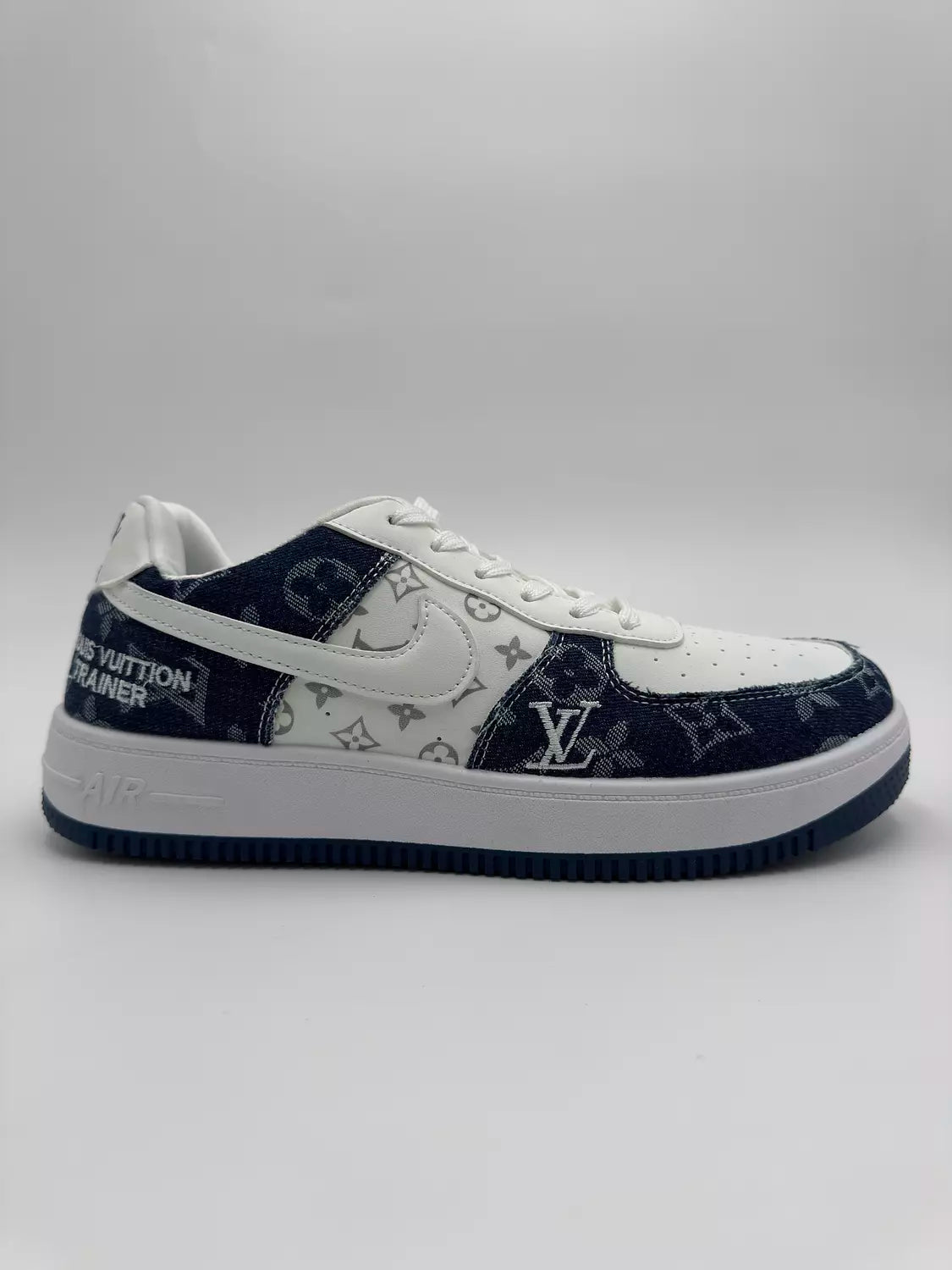 Louis Vuitton x Nike Air Force "navy tint"