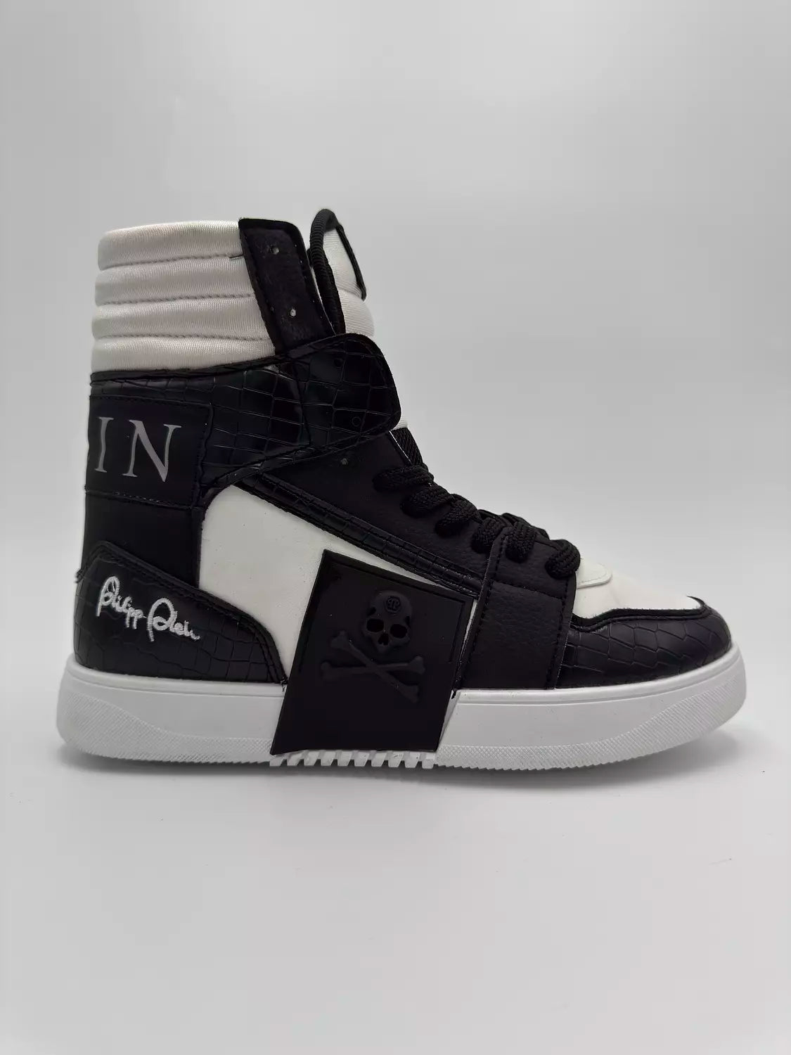 Philipp Plein Phantom Kick$ hi-top "BxW"