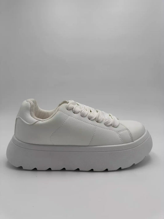 Zara chunky platform white